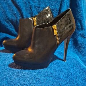 Michael Kors Black High Heel Ankle Boots